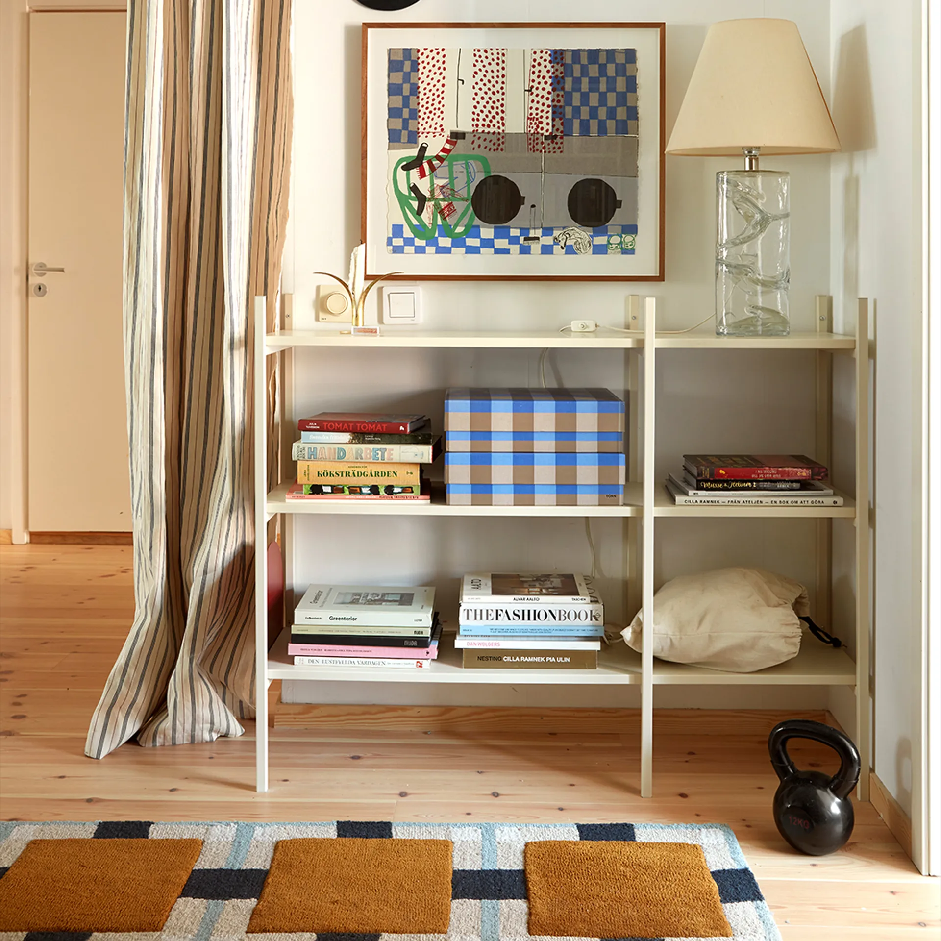 Portal kleine boekenkast, Off white, 123 cm,  TÔNN furniture