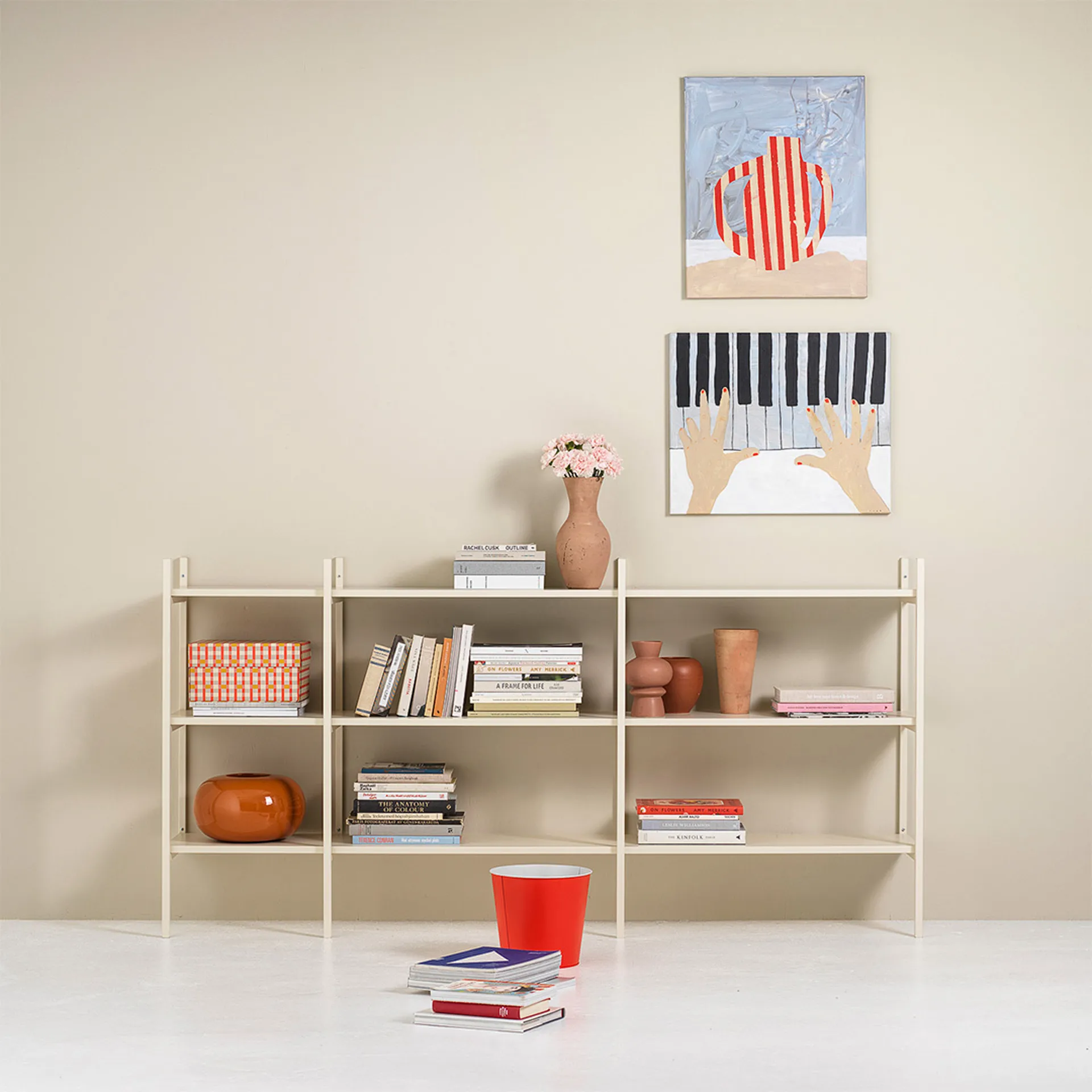Portal kleine boekenkast, Off white, 201 cm,  TÔNN furniture