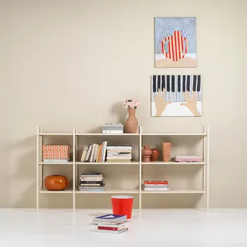 Portal kleine boekenkast, Off white, 201 cm - TÔNN furniture