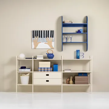 Portal kleine boekenkast, Off white, 201 cm - TÔNN furniture