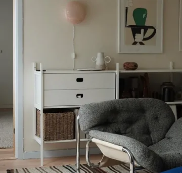 Portal kleine boekenkast, Wit, 158 cm - TÔNN furniture