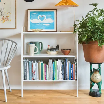 Portal kleine boekenkast, Wit, 80 cm - TÔNN furniture
