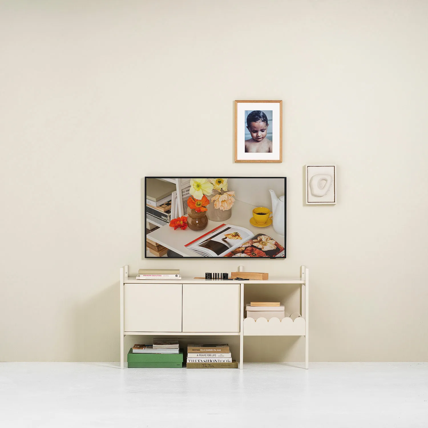 Portal tv-meubel 123 cm - Off-white,  TÔNN furniture