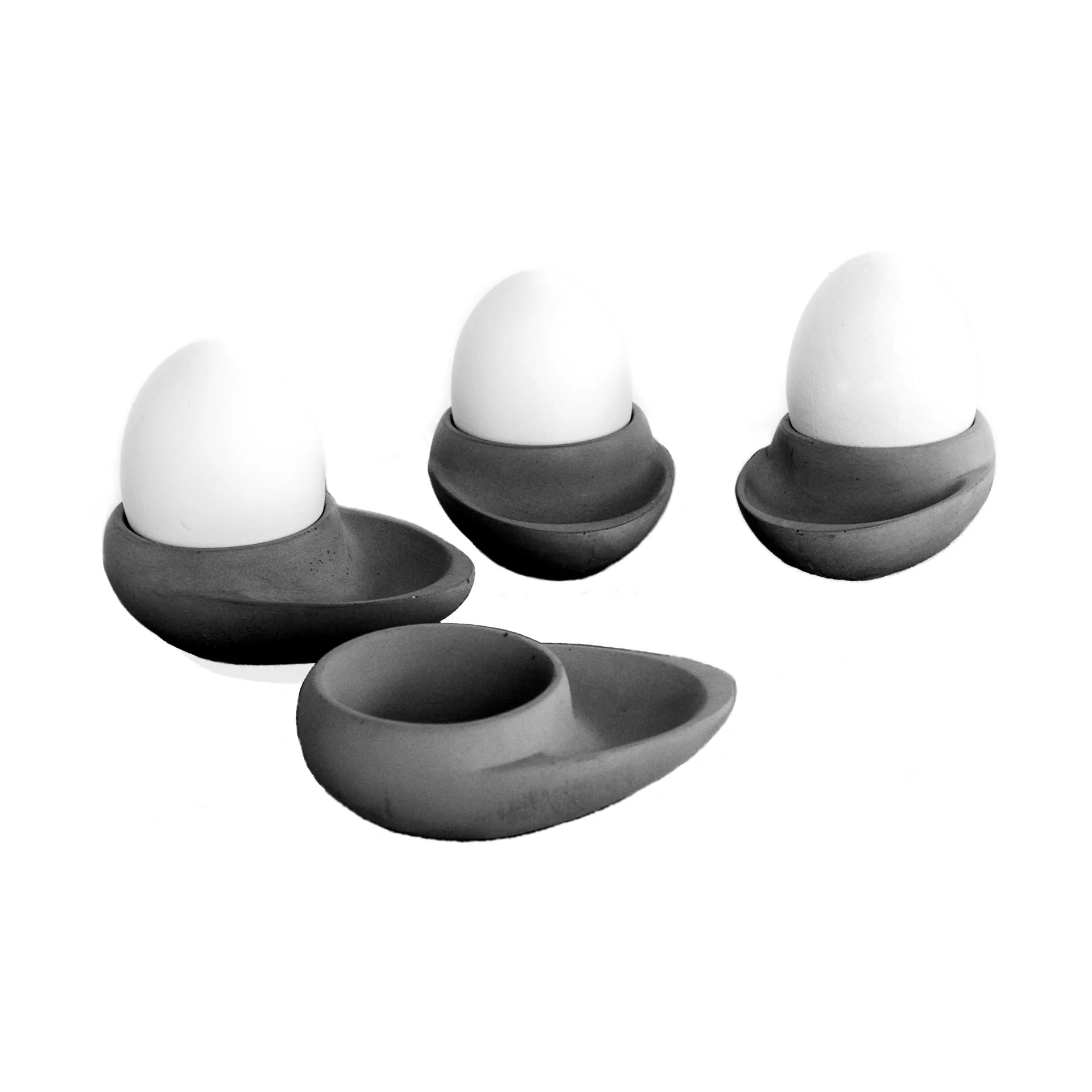 Tove Adman eierhouder 4-pack, beton 4-pack Tove Adman