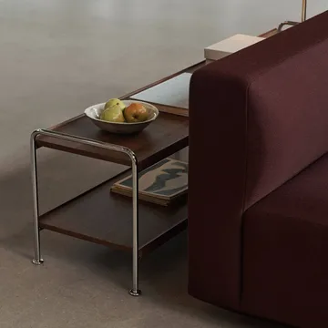 Alima NDS4 consoleplank - Gelakt noten-chroom, 162x42x38 cm - &Tradition