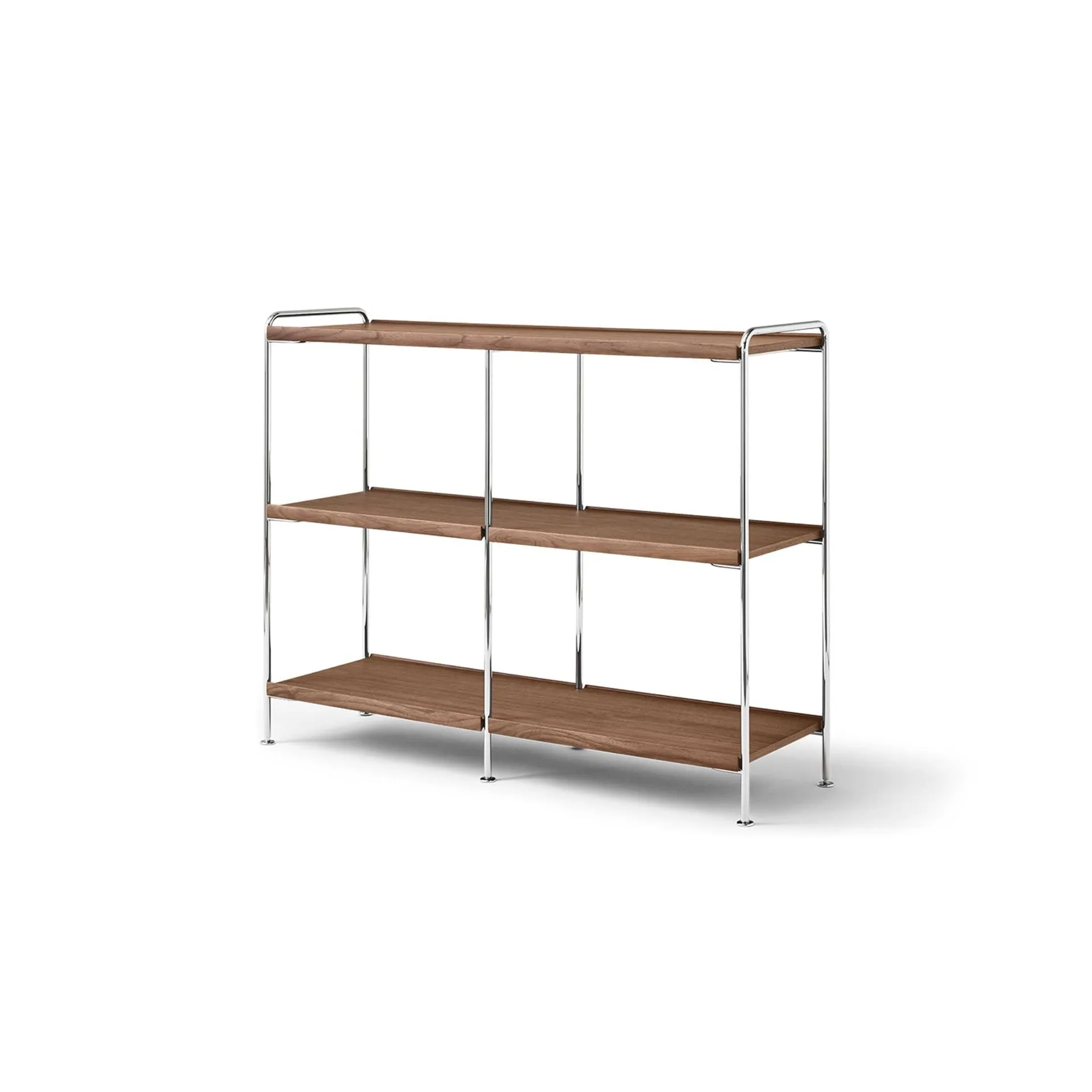 Alima NDS5 wandrek, Gelakt noten-chroom, 123x95x38 cm &Tradition