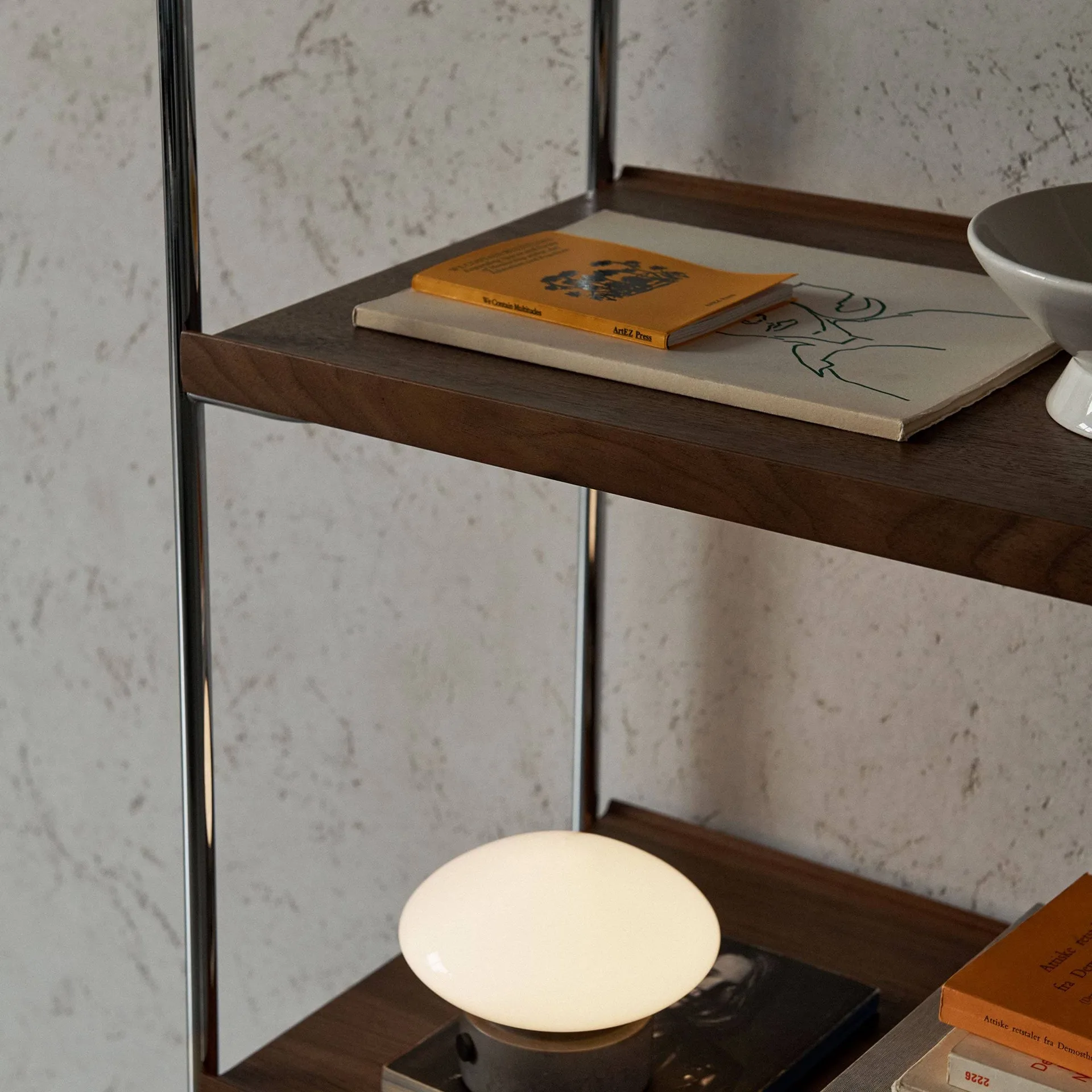 Alima NDS6 wandrek, Gelakt noten-chroom &Tradition