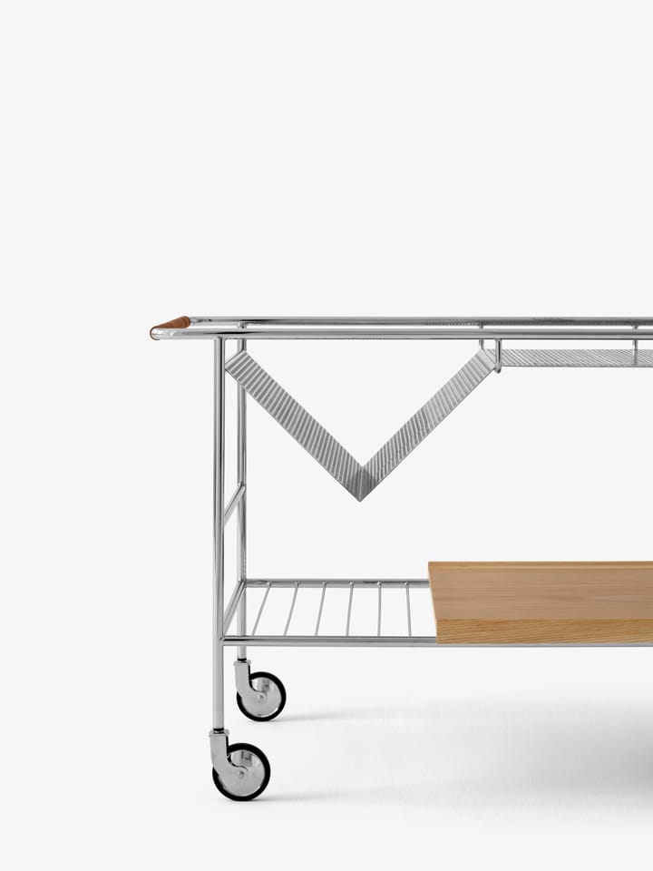 Alima opbergtrolley gelakt eikenhout, Chrome & lacquered oak &Tradition