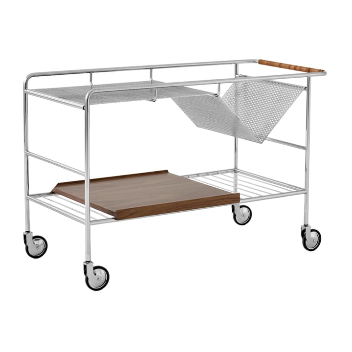 Alima opbergtrolley gelakt walnoot - Chrome & lacquered walnut - &Tradition