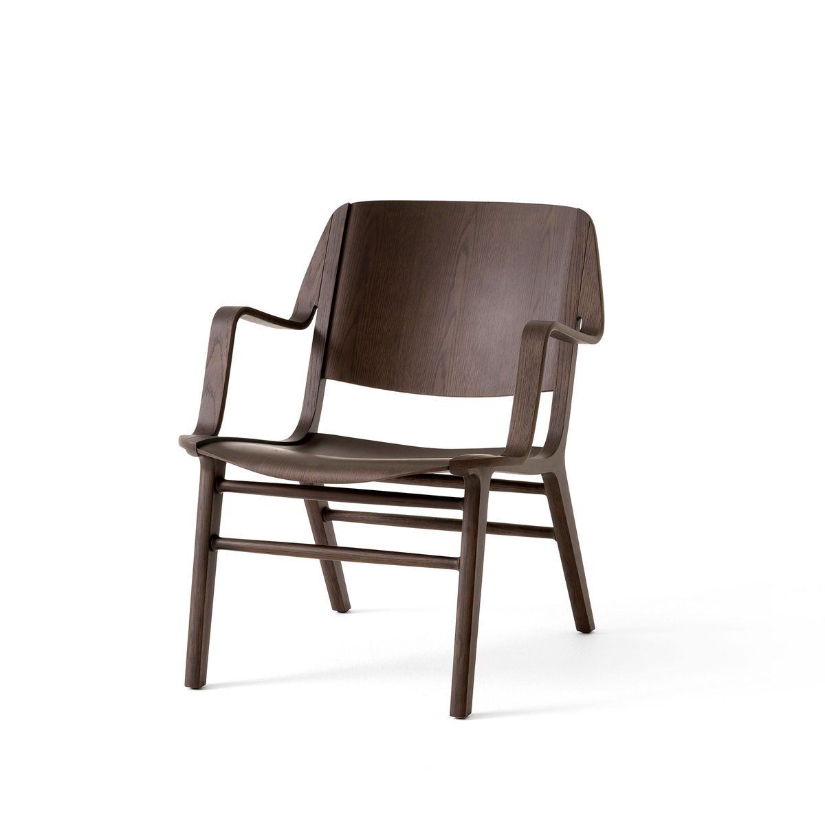 &Tradition AX HM11 Lounge Chair met armleuningen Dark stained oak