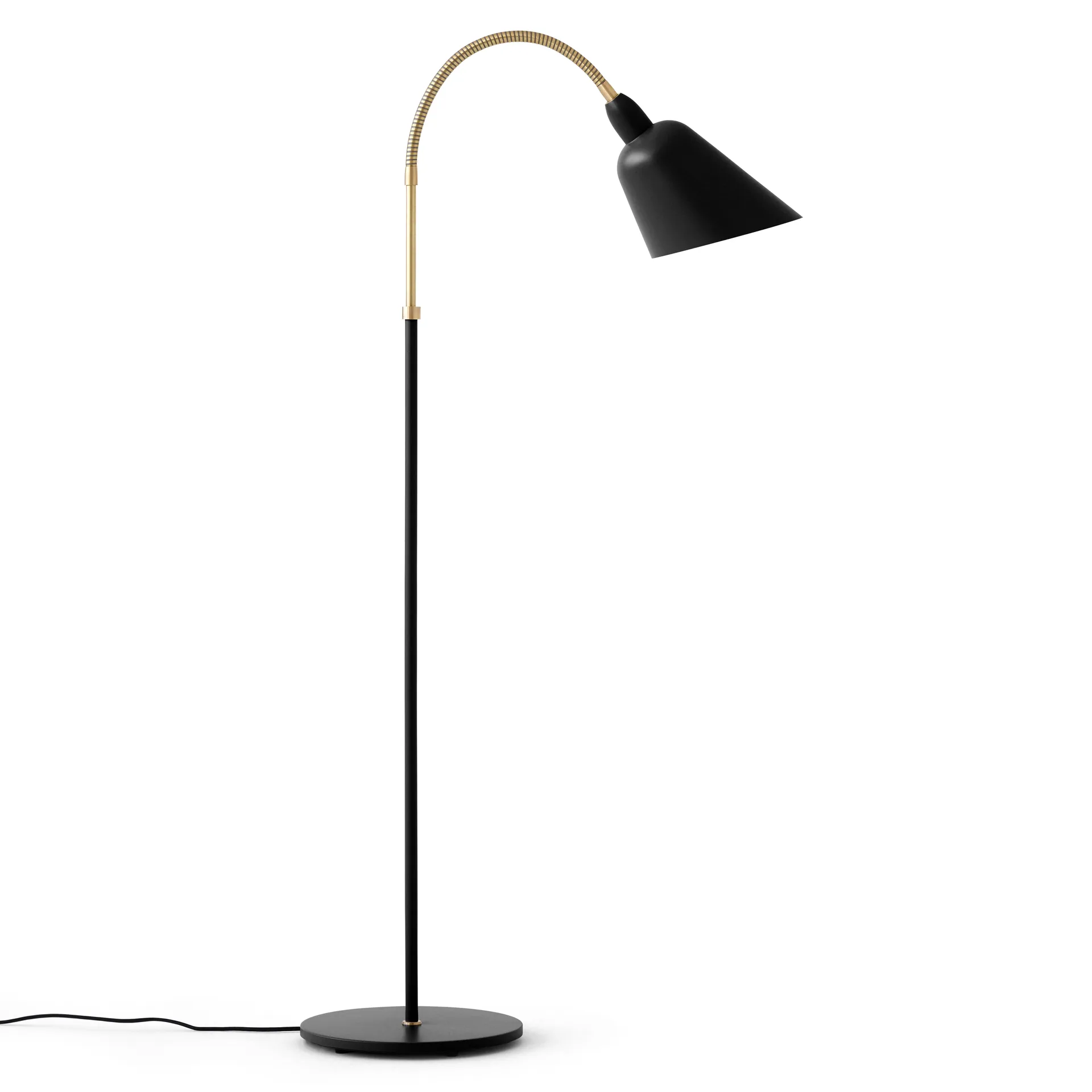 Bellevue AJ7 vloerlamp, Zwart-messing &Tradition