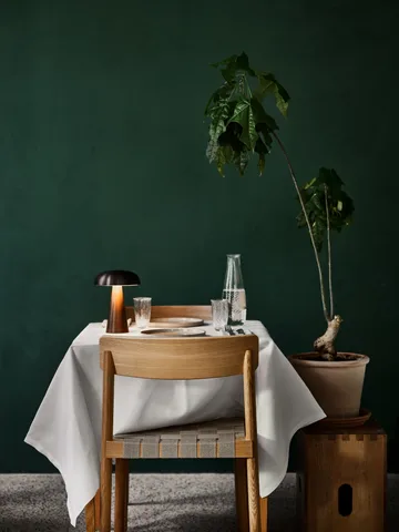 Betty TK1 stoel, Eik-natuurlijk gevlochten linnenbandzitting, 6-pack - &Tradition