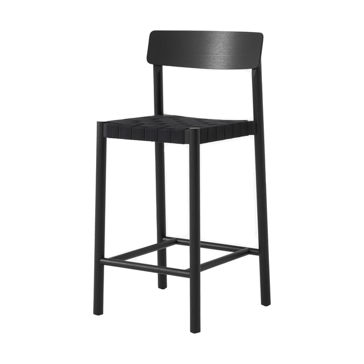 Betty TK12 Counter Chair barkruk 65 cm - Zwart linnen-zwartgelakte es - &Tradition