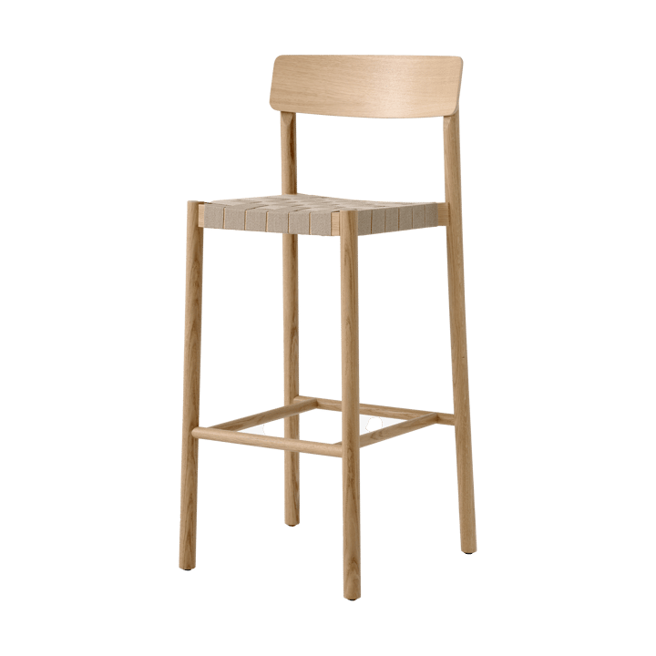 Betty TK15 Bar Chair barkruk 75 cm - Gelakt eikenhout-natuurkleurig linnen - &Tradition