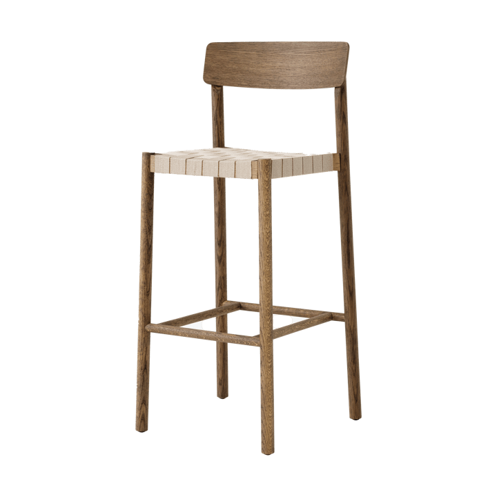 Betty TK15 Bar Chair barkruk 75 cm - Gerookte eik-natuurkleurig linnen - &Tradition