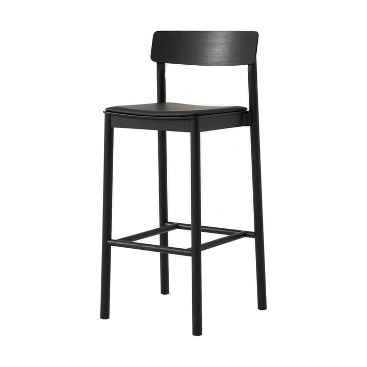 Betty TK17 Bar Chair barkruk 75 cm - Noble zwart leer-zwartgelakte es - &Tradition