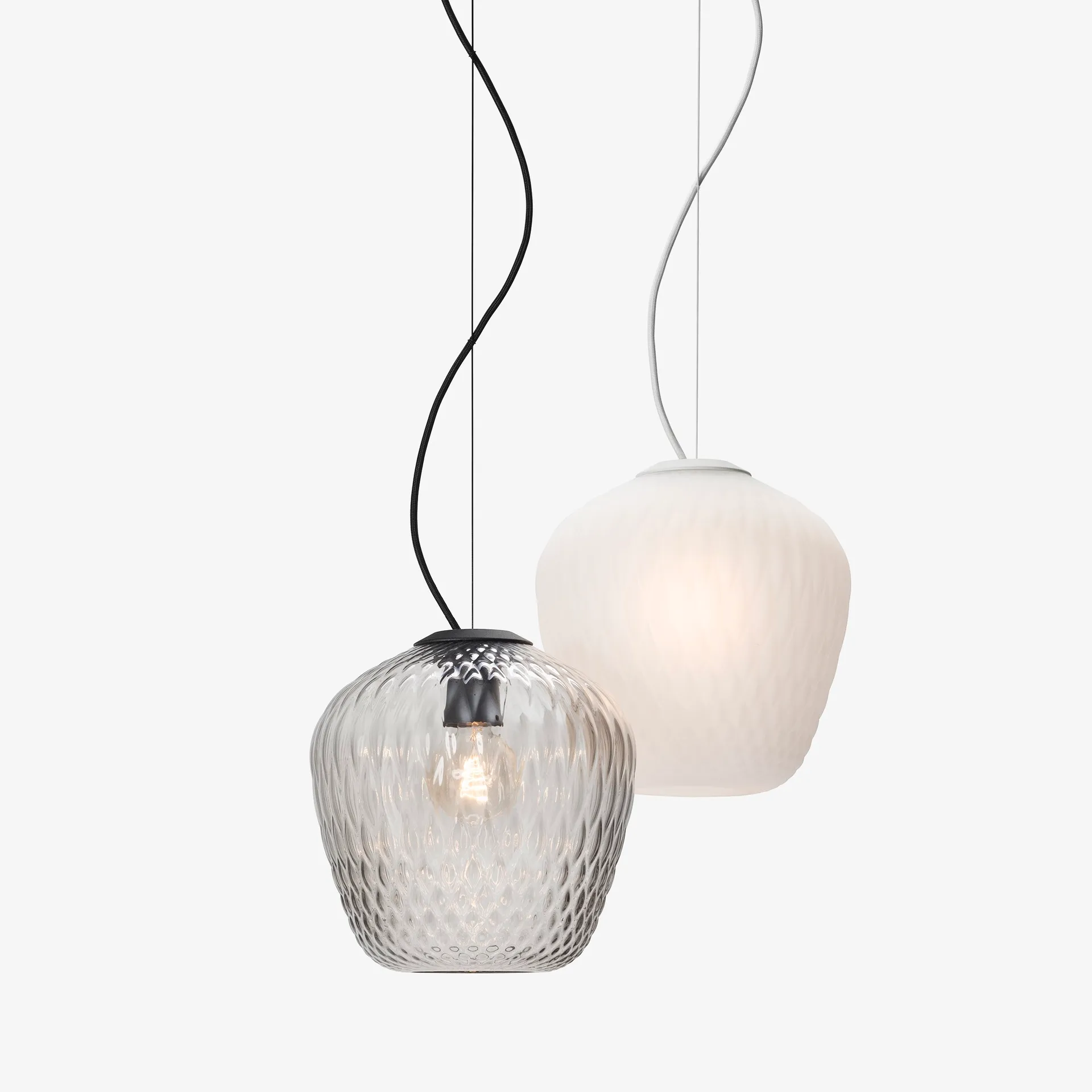 Blown hanglamp, zilver &Tradition