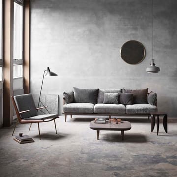 Boomerang HM2 fauteuil - Hallingdal 130 grijs, geolied walnoothout - &Tradition