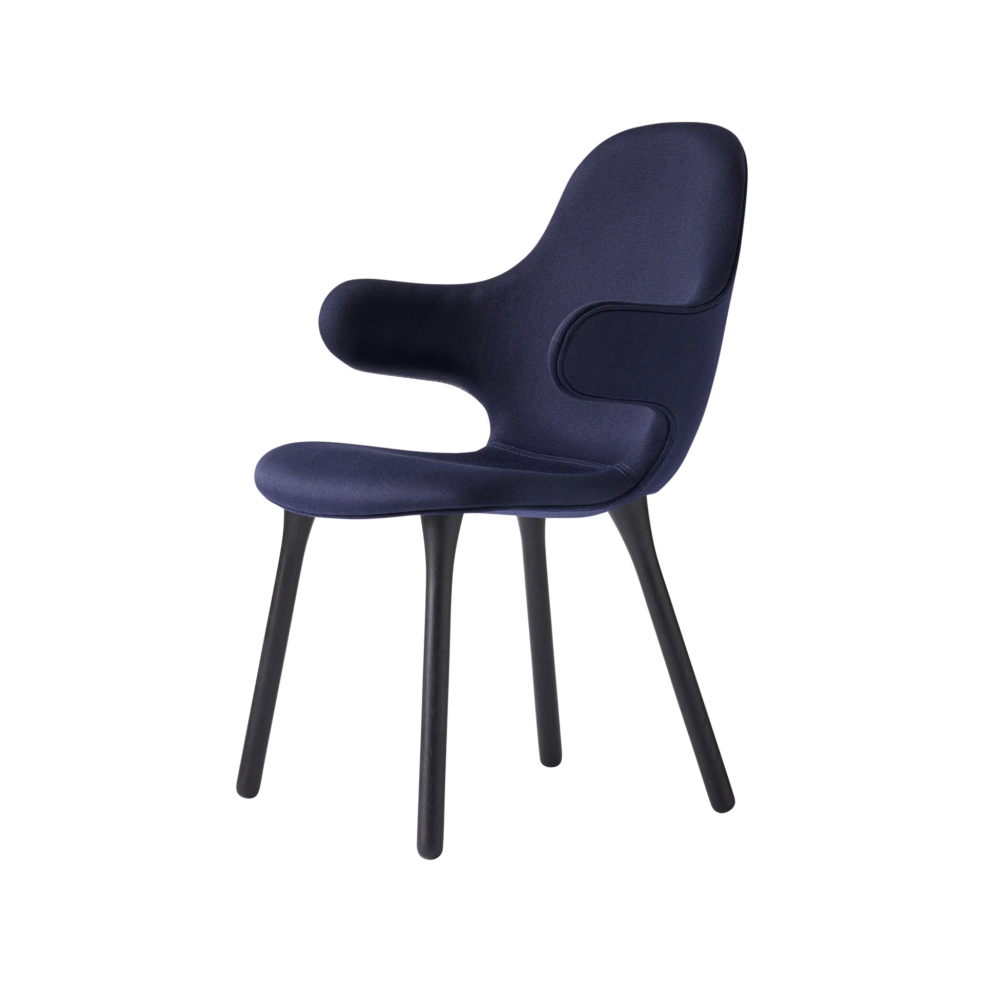 Catch JH1 stoel, Balder 782 dark blue-zwart eikenhout &Tradition