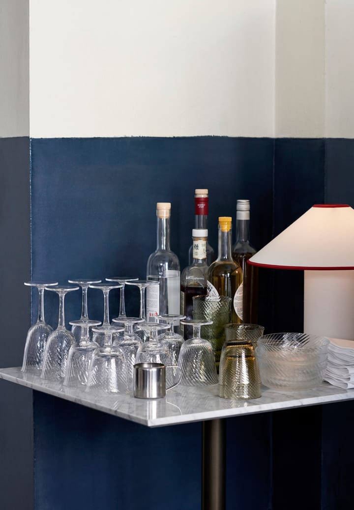 Colette ATD6 tafellamp, white & merlot &Tradition