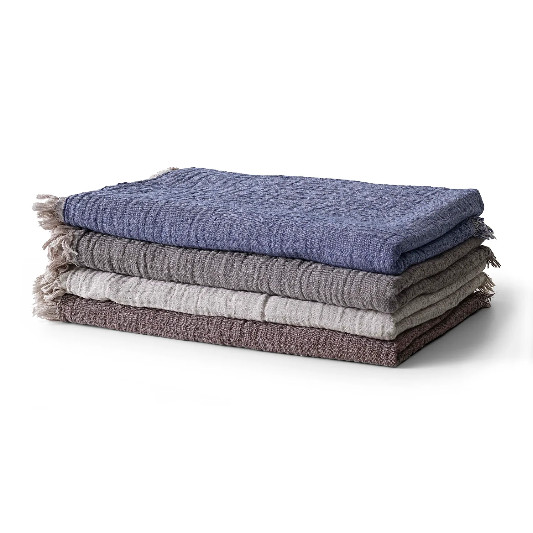 Collect katoenen plaid SC32 140x210 cm, Cloud & Blue (beige-blauw) &Tradition