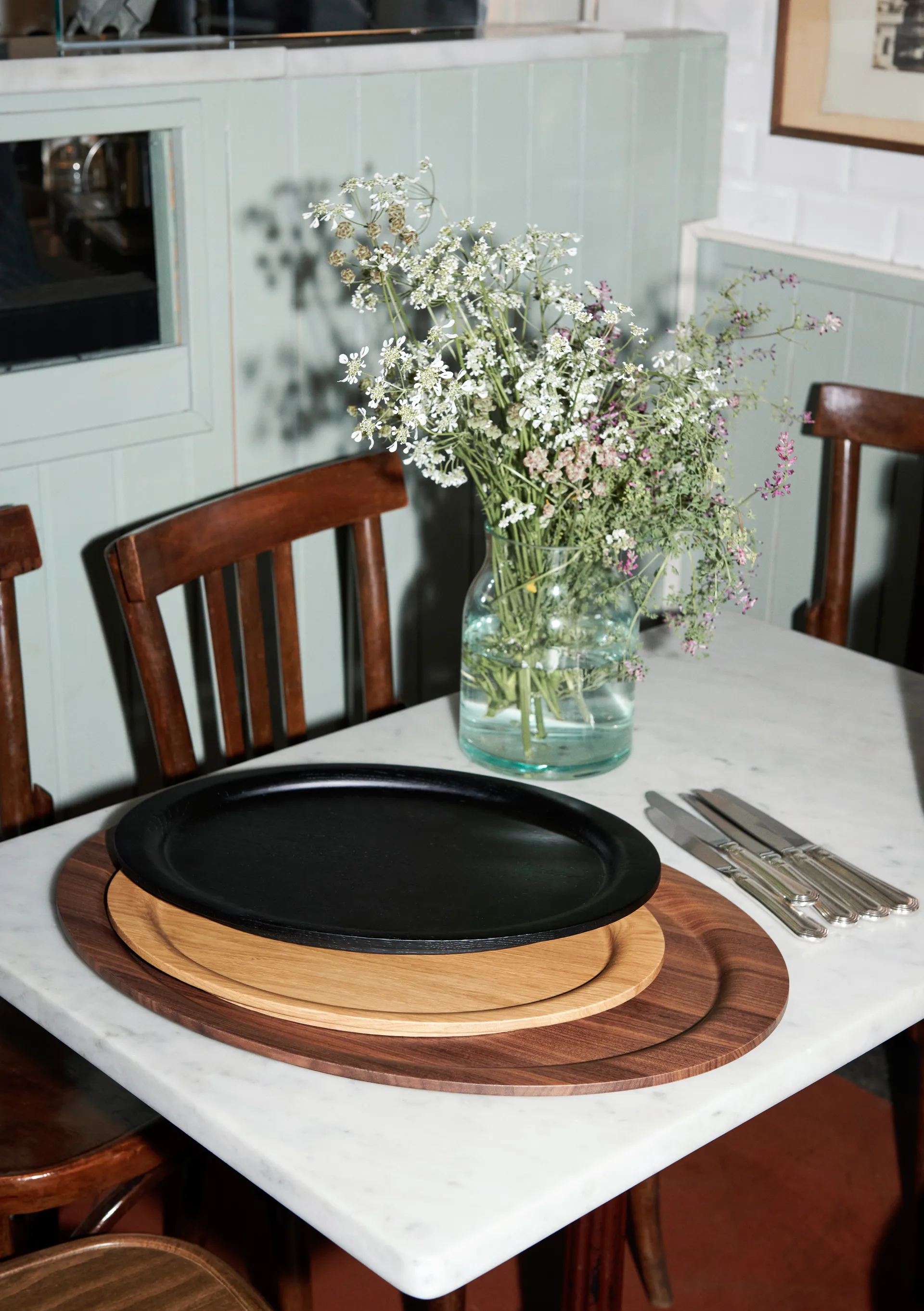 Collect SC65 dienblad 38 cm, Black Stained Oak &Tradition