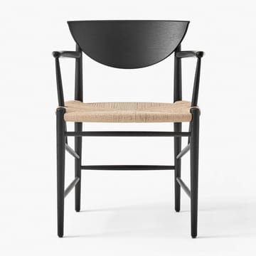 Drawn stoel HM4 met armleuningen - Zwart eikenhout - &Tradition