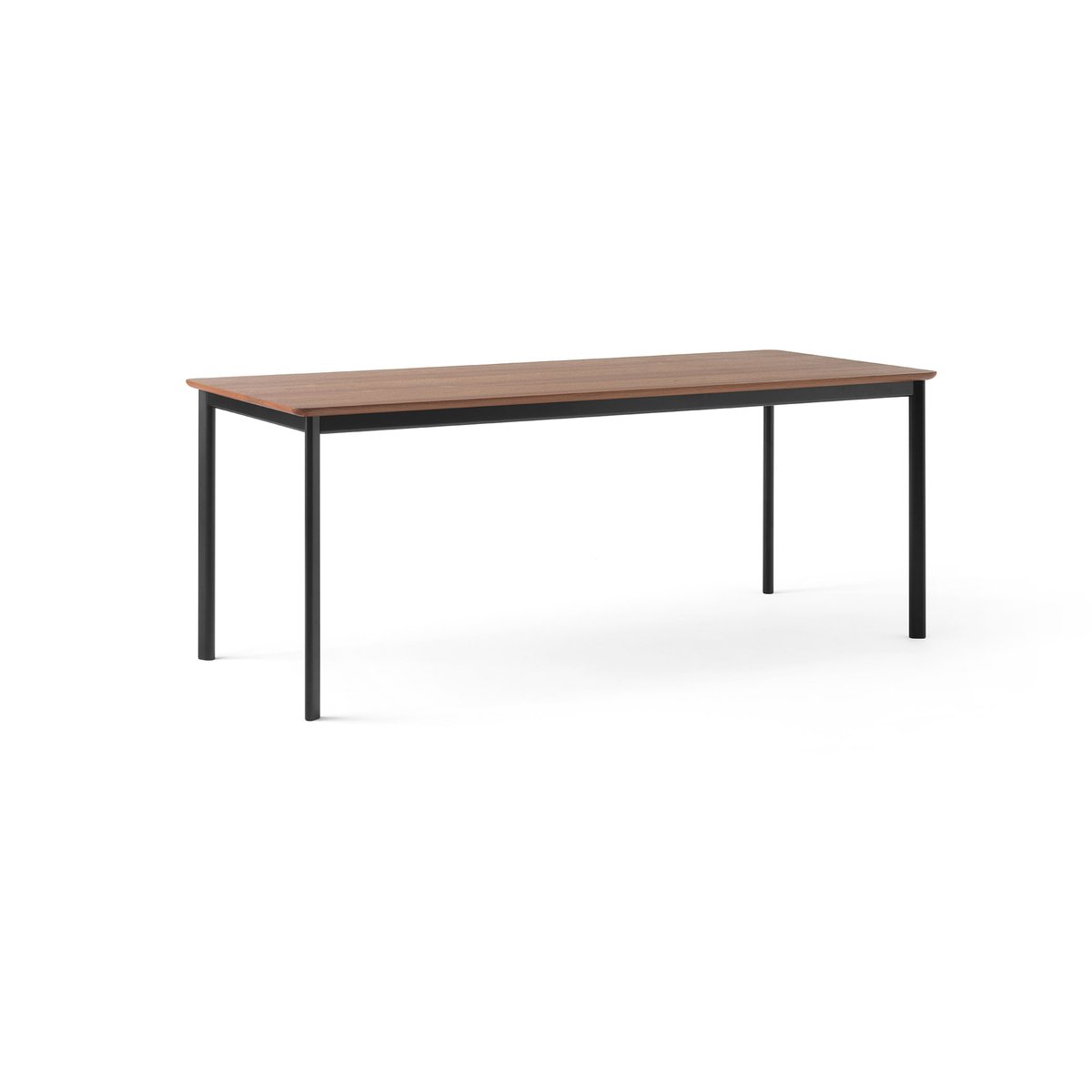 &Tradition Drip HW116 eettafel 83x193 cm Black frame-clear lacq. walnut