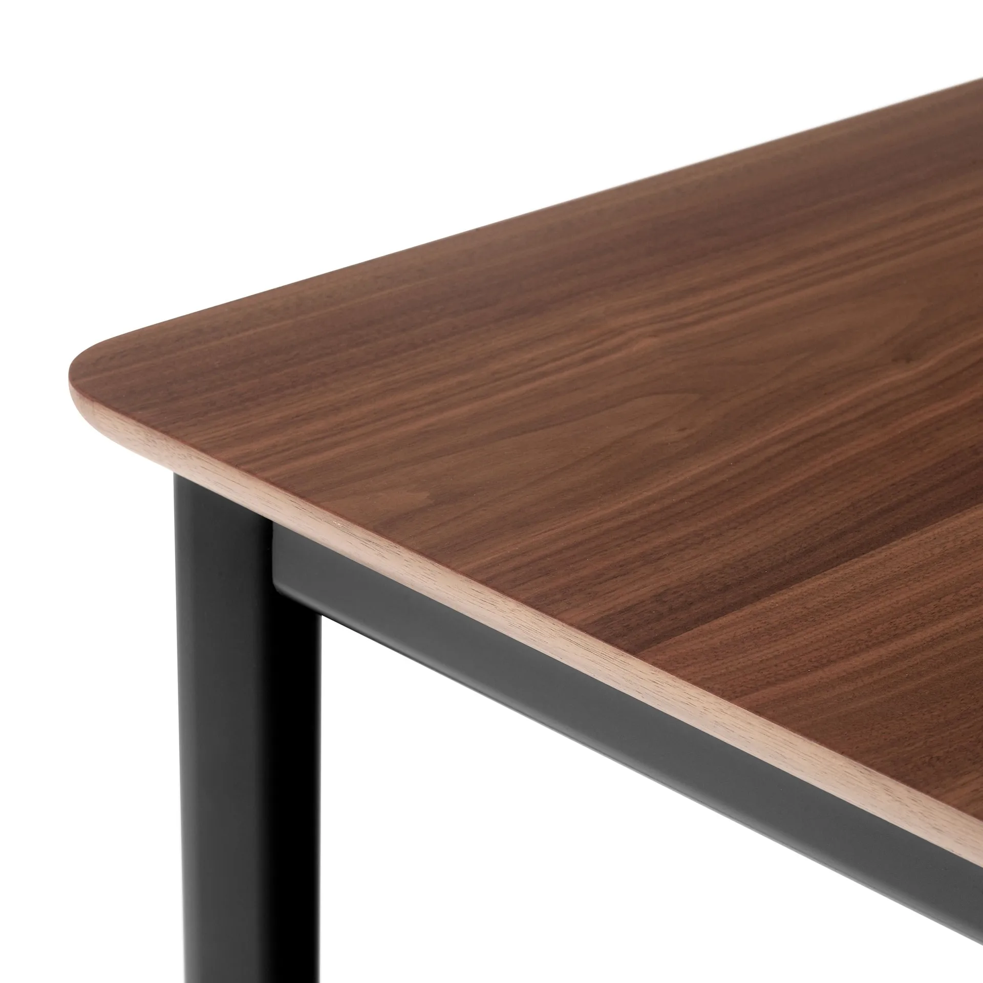 Drip HW117 eettafel 103x253 cm, Black frame-clear lacq. walnut &Tradition