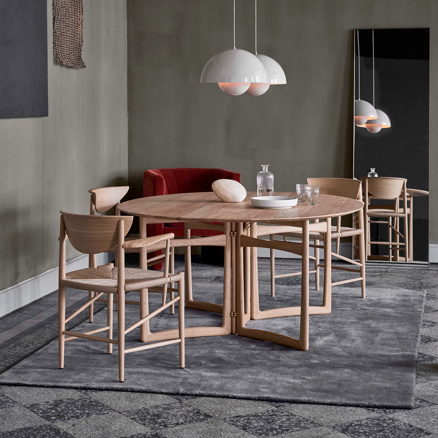 Drop Leaf eettafel HM6, Witgeolied eikenhout &Tradition