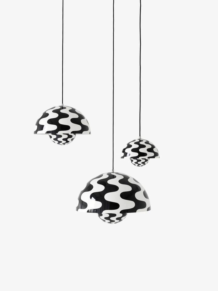 FlowerPot lamp groot VP2 - Black-white pattern - &Tradition