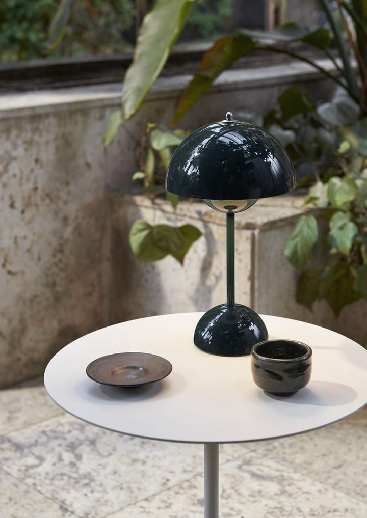 Flowerpot portable tafellamp VP9, Dark green &Tradition