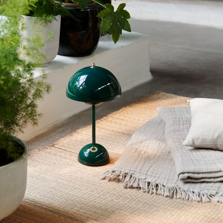Flowerpot portable tafellamp VP9, Dark green &Tradition