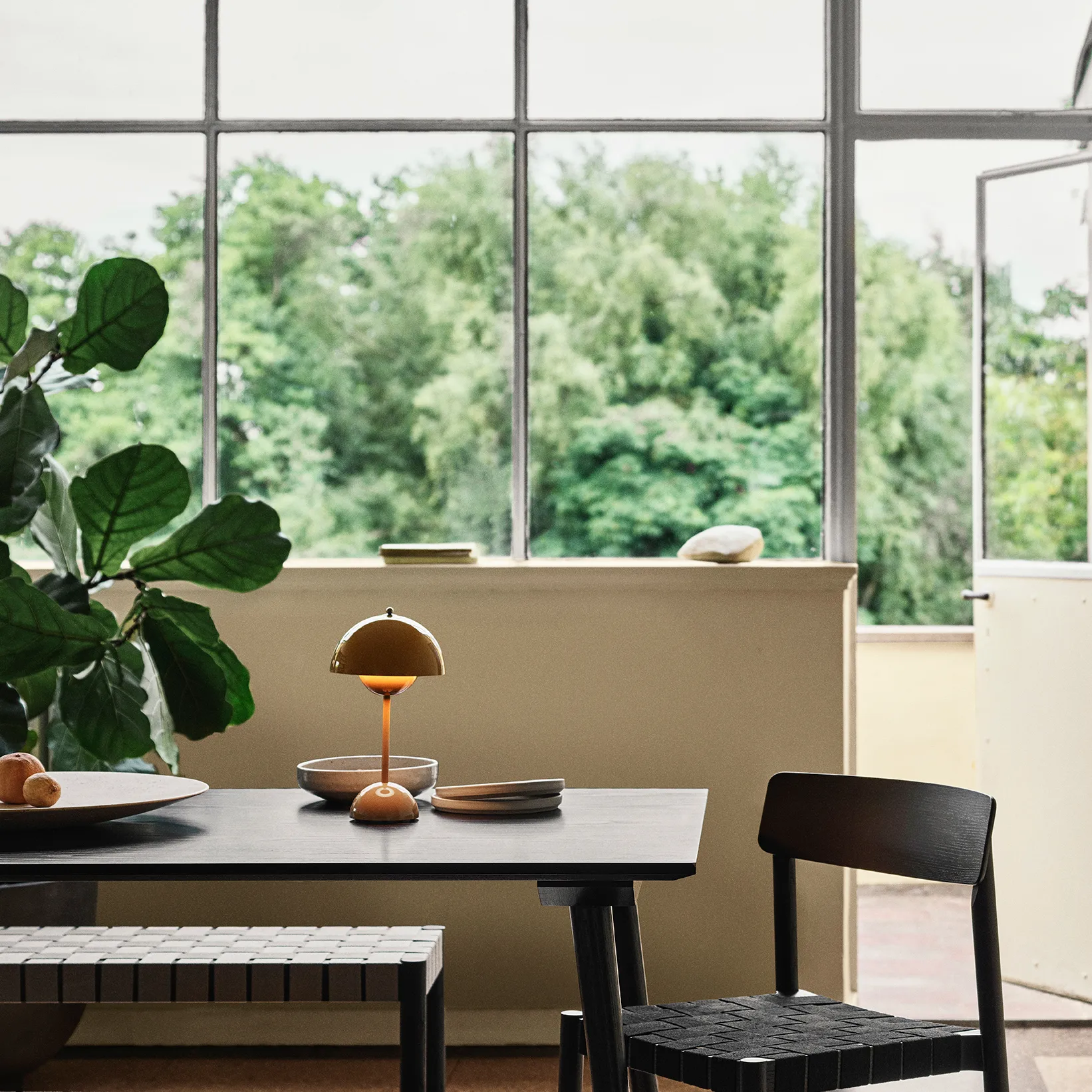 Flowerpot portable tafellamp VP9, Mustard &Tradition