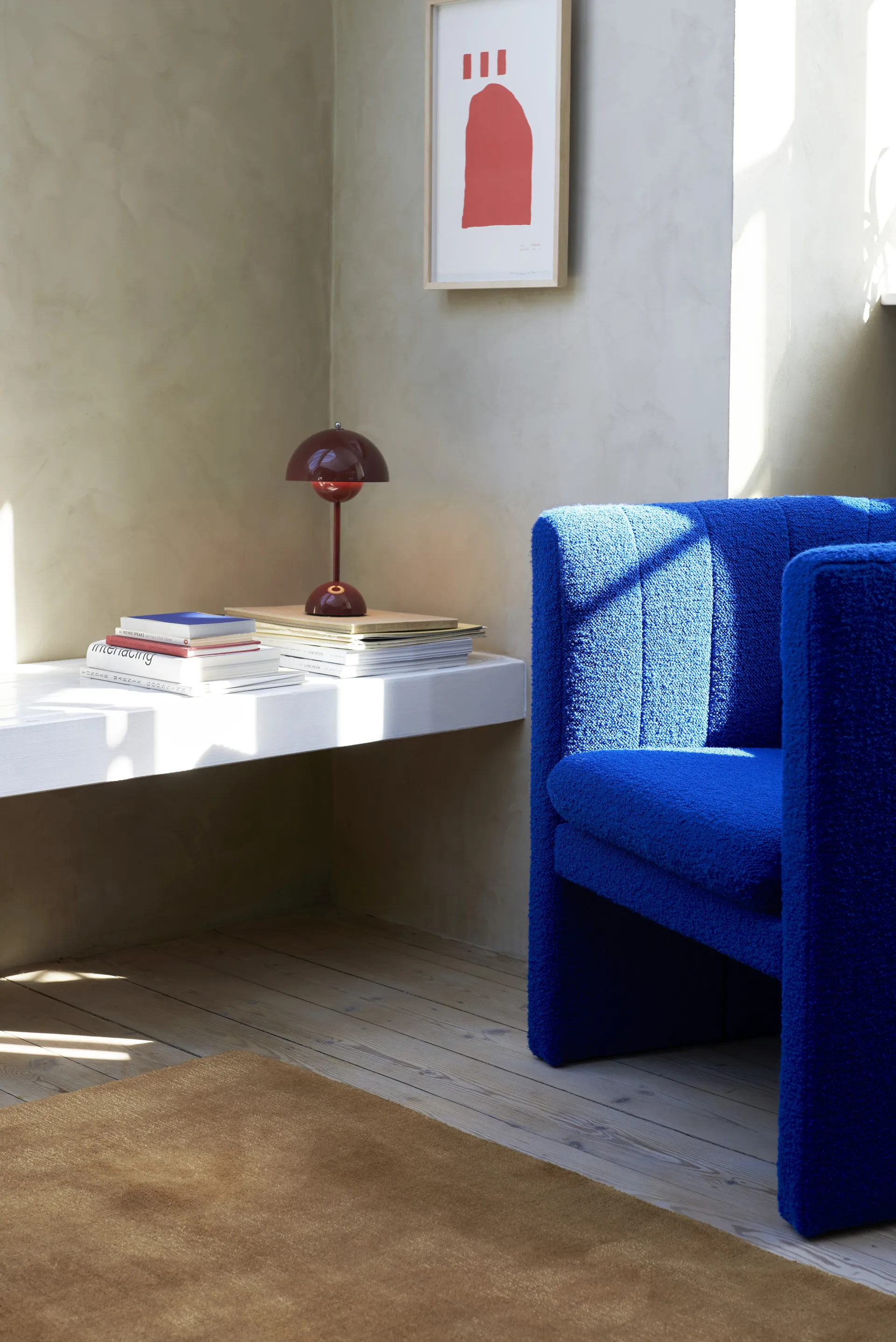 Flowerpot portable tafellamp VP9, Red brown &Tradition