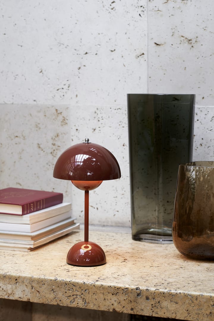 Flowerpot portable tafellamp VP9, Red brown &Tradition