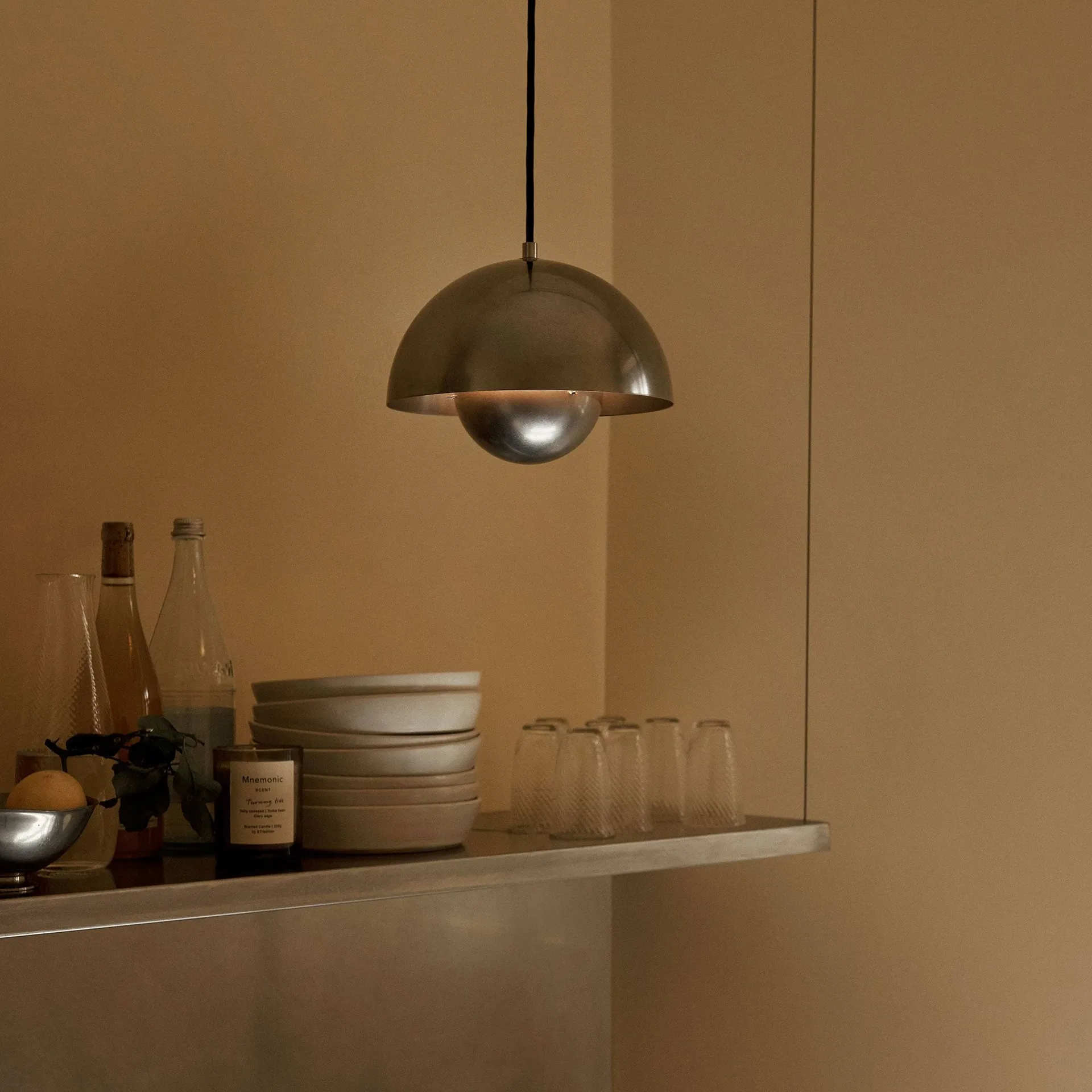 Flowerpot VP1 hanglamp Anniversary Edition, pewter &Tradition