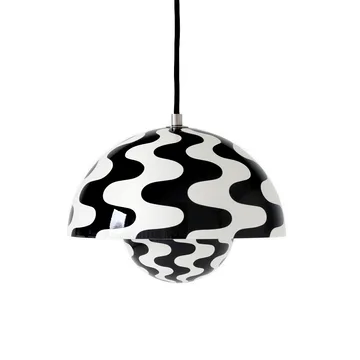 Flowerpot  VP1 hanglamp - Black-white pattern - &Tradition
