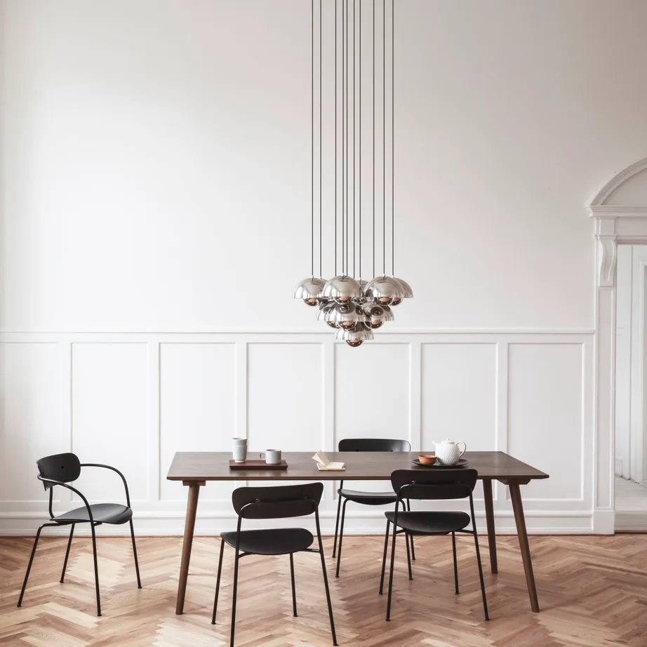 Flowerpot VP1 hanglamp, gepolijst staal &Tradition