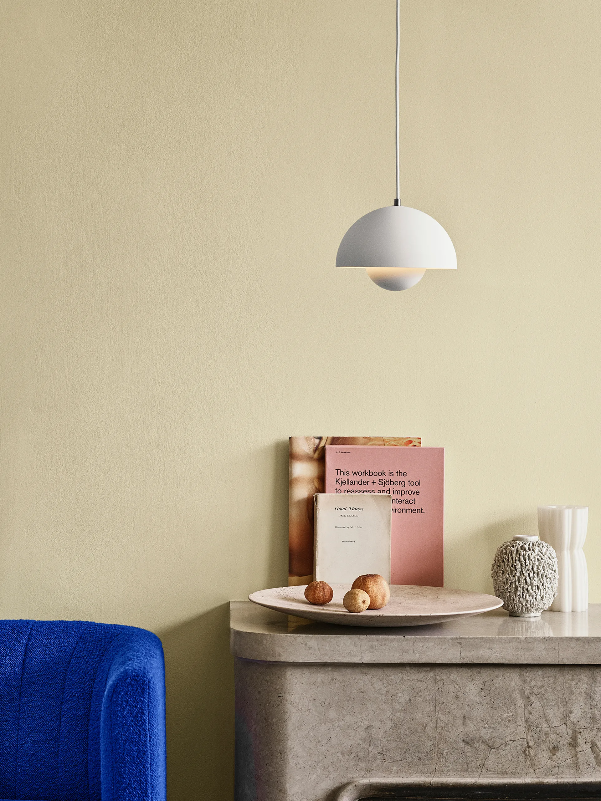 Flowerpot  VP1 hanglamp, mat wit &Tradition