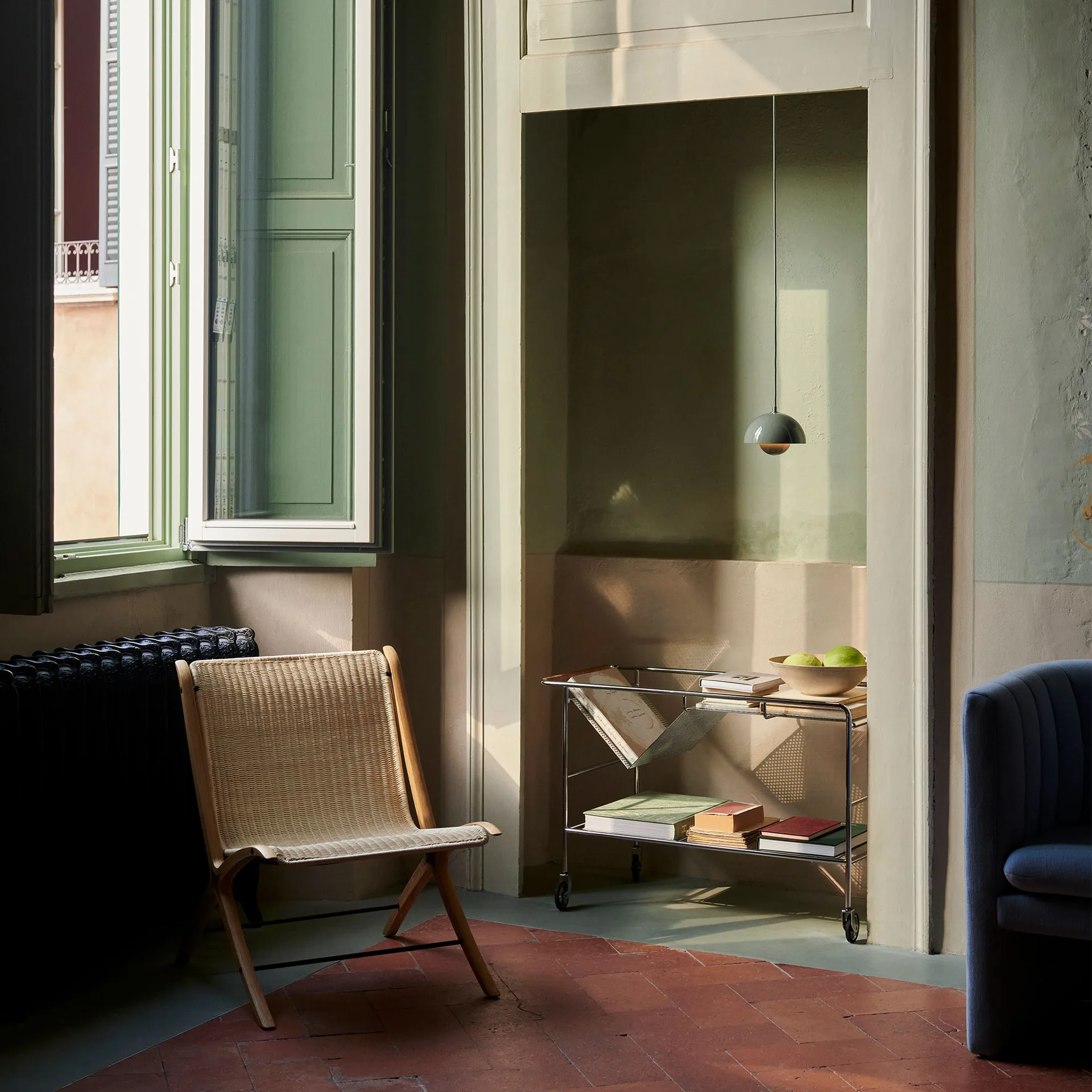 Flowerpot VP10 hanglamp, Stone blue &Tradition