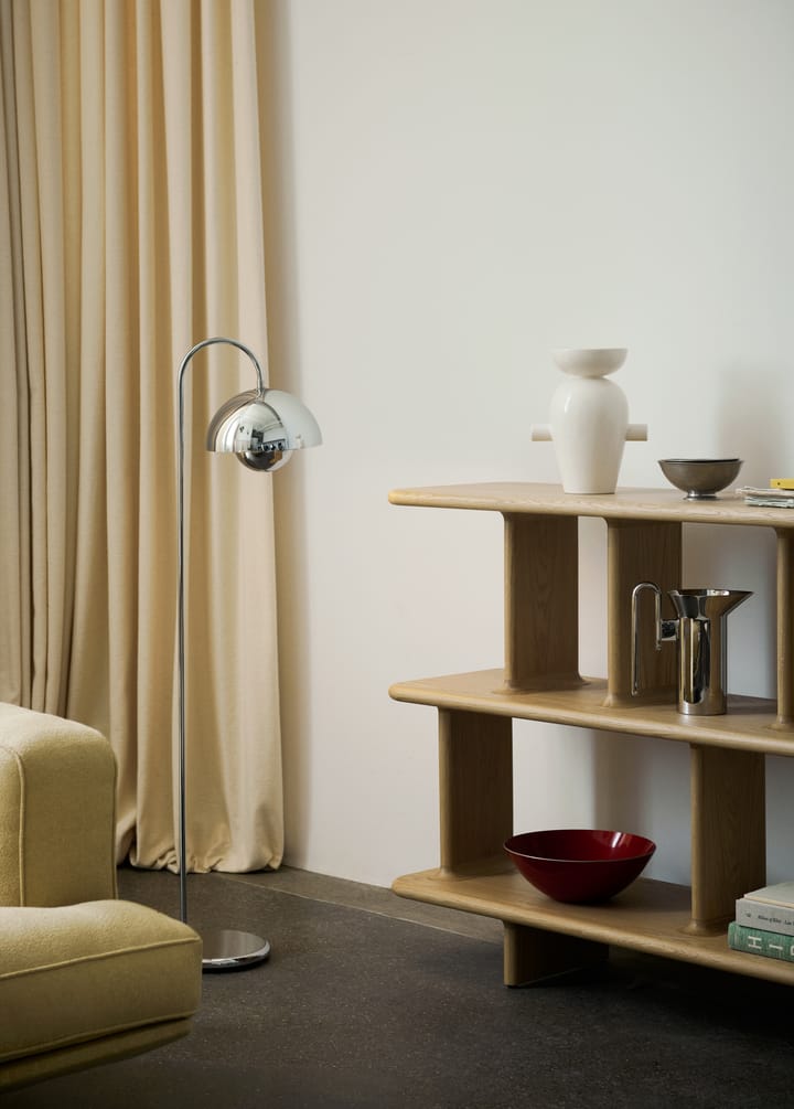 Flowerpot VP12 vloerlamp, Chrome &Tradition