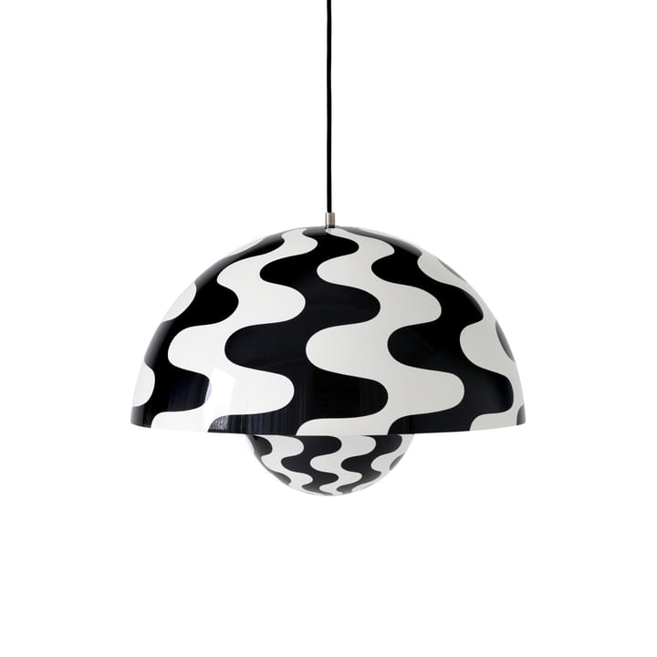 Flowerpot VP2 hanglamp groot - Black-white pattern - &Tradition