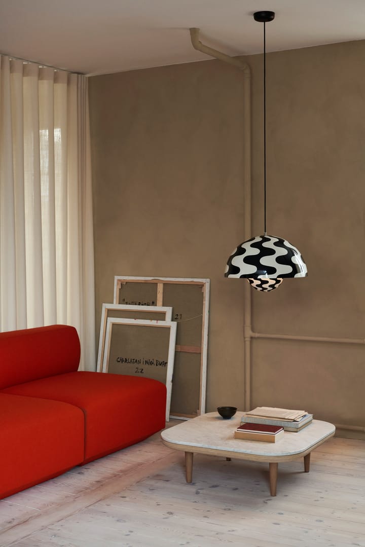 Flowerpot VP2 hanglamp groot, Black-white pattern &Tradition