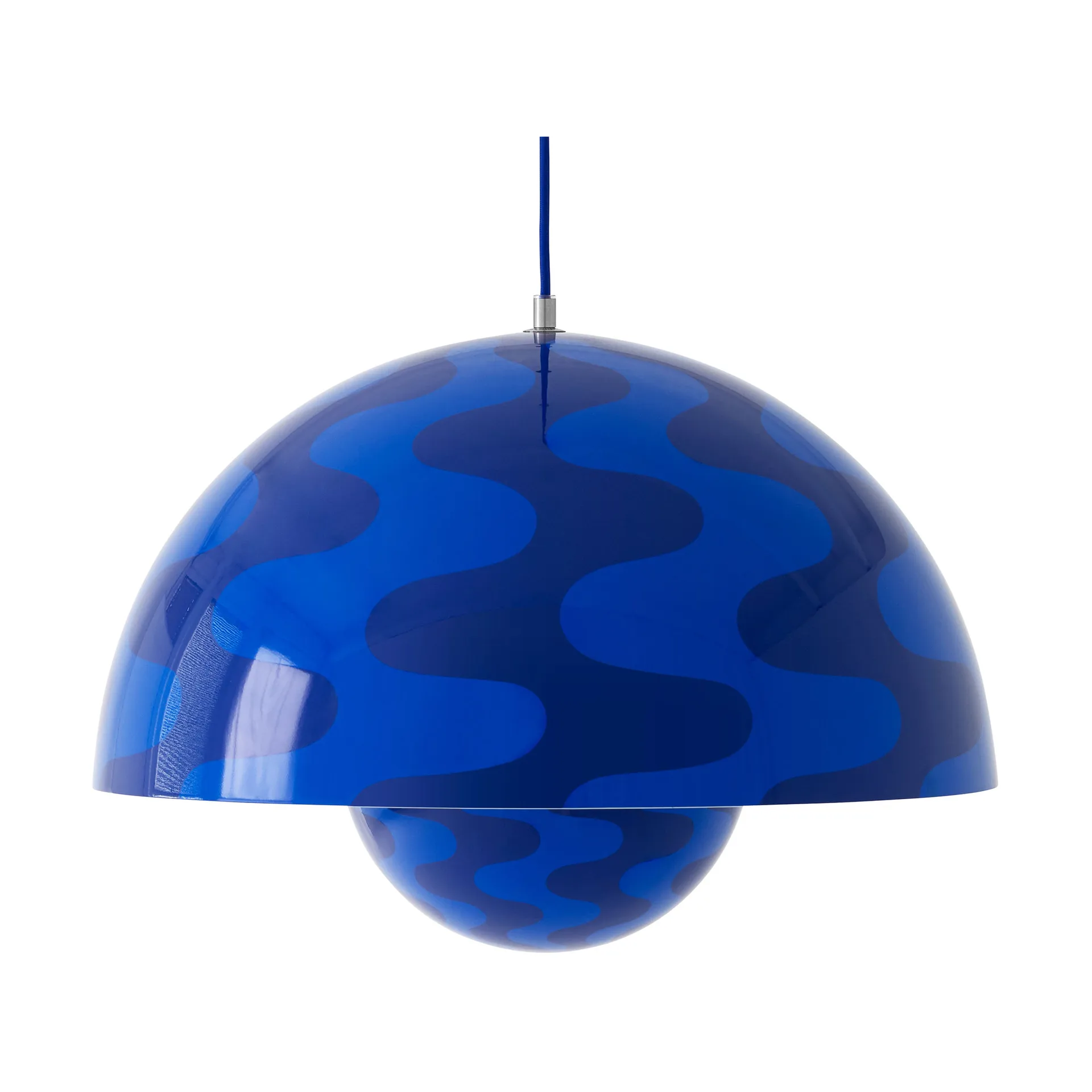 Flowerpot VP2 hanglamp groot, Cobalt blue-Twilight blue &Tradition
