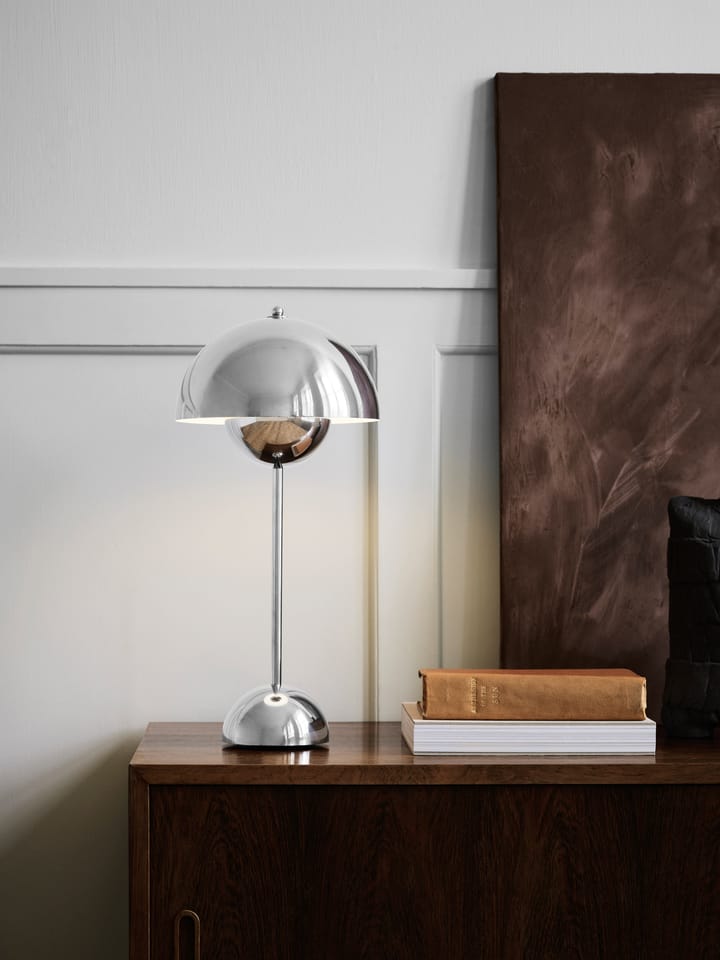 FlowerPot VP3 tafellamp, Chrome-plated &Tradition