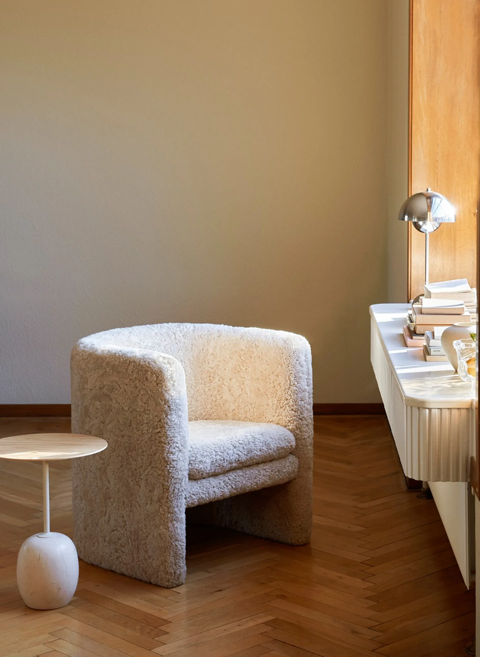 FlowerPot VP3 tafellamp, Chrome-plated &Tradition