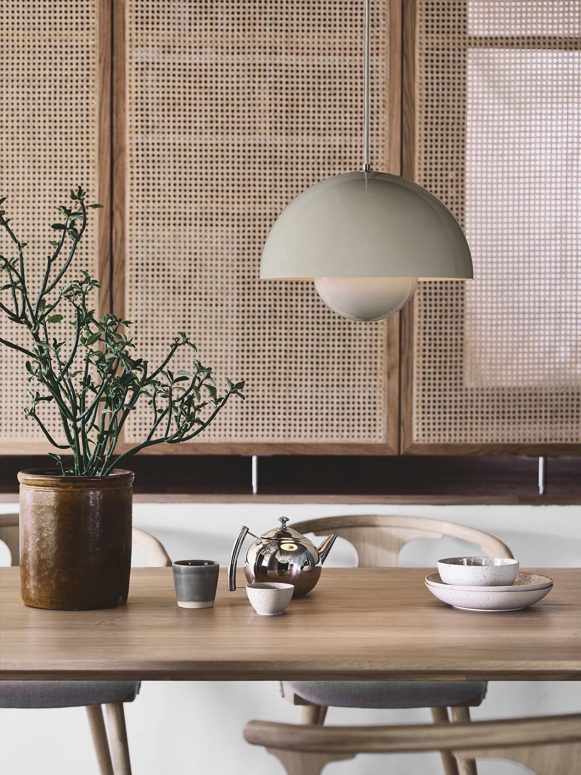 Flowerpot VP7 hanglamp, Beige-rood &Tradition