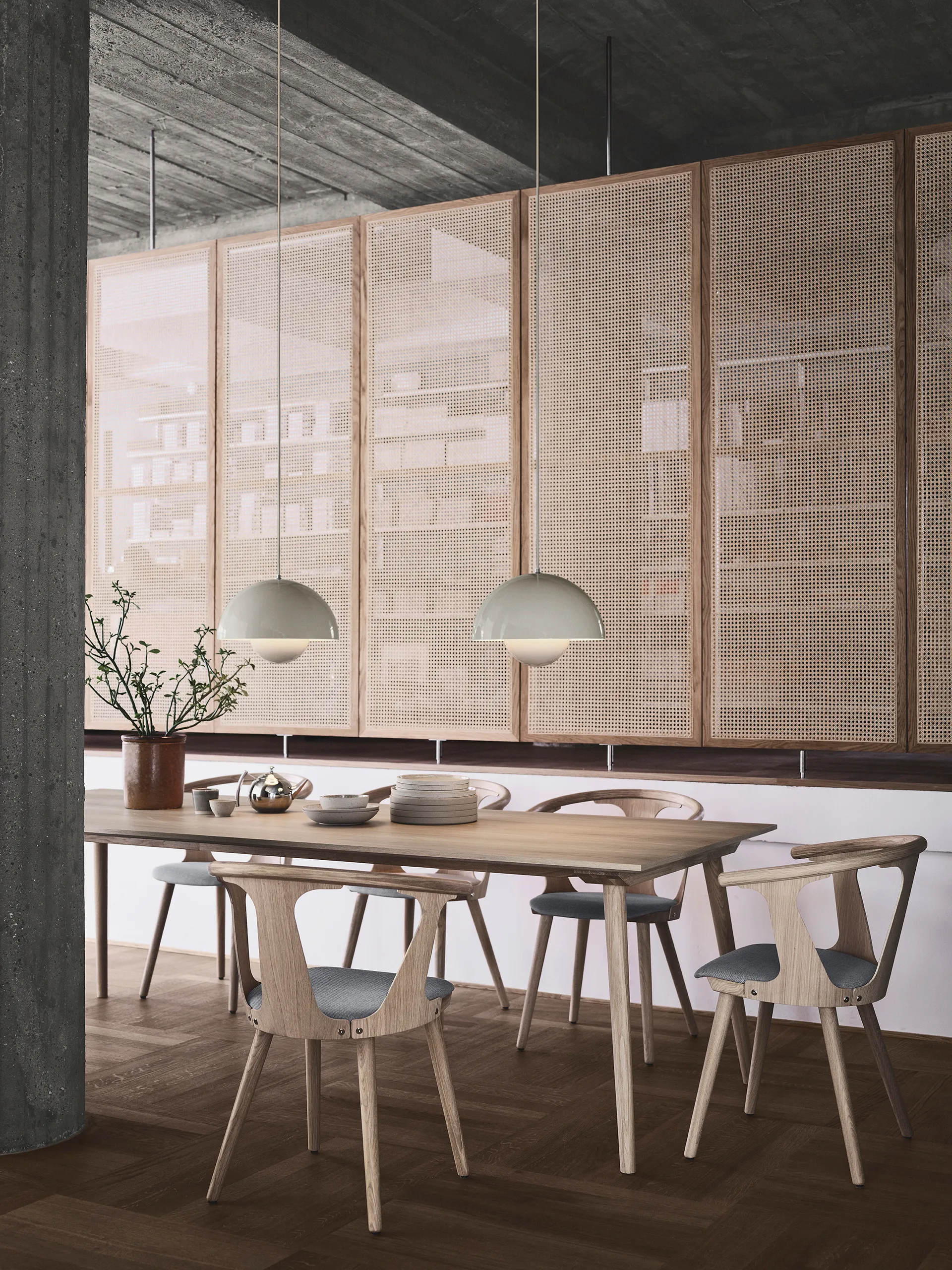 Flowerpot VP7 hanglamp, Grijs-beige &Tradition