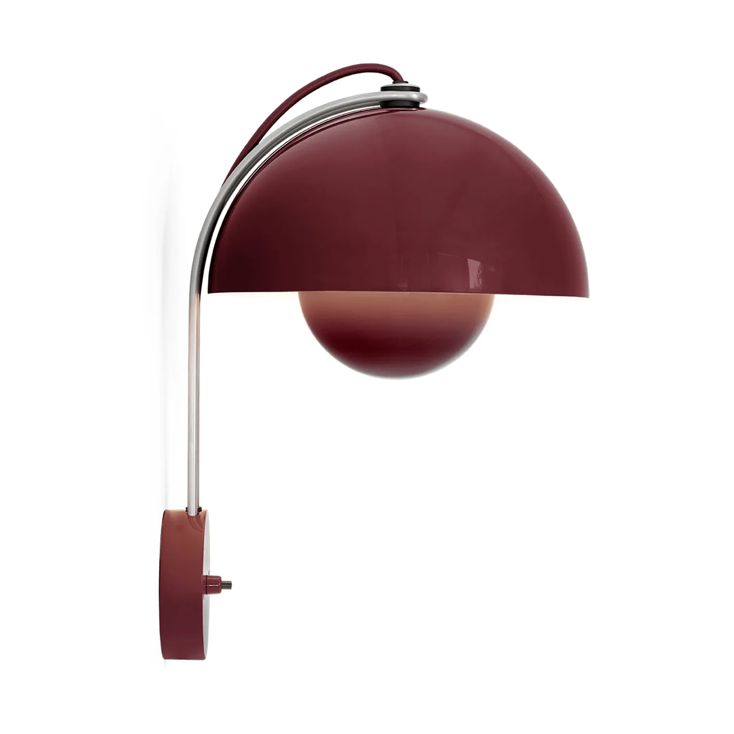 Flowerpot VP8 wandlamp, Dark plum &Tradition